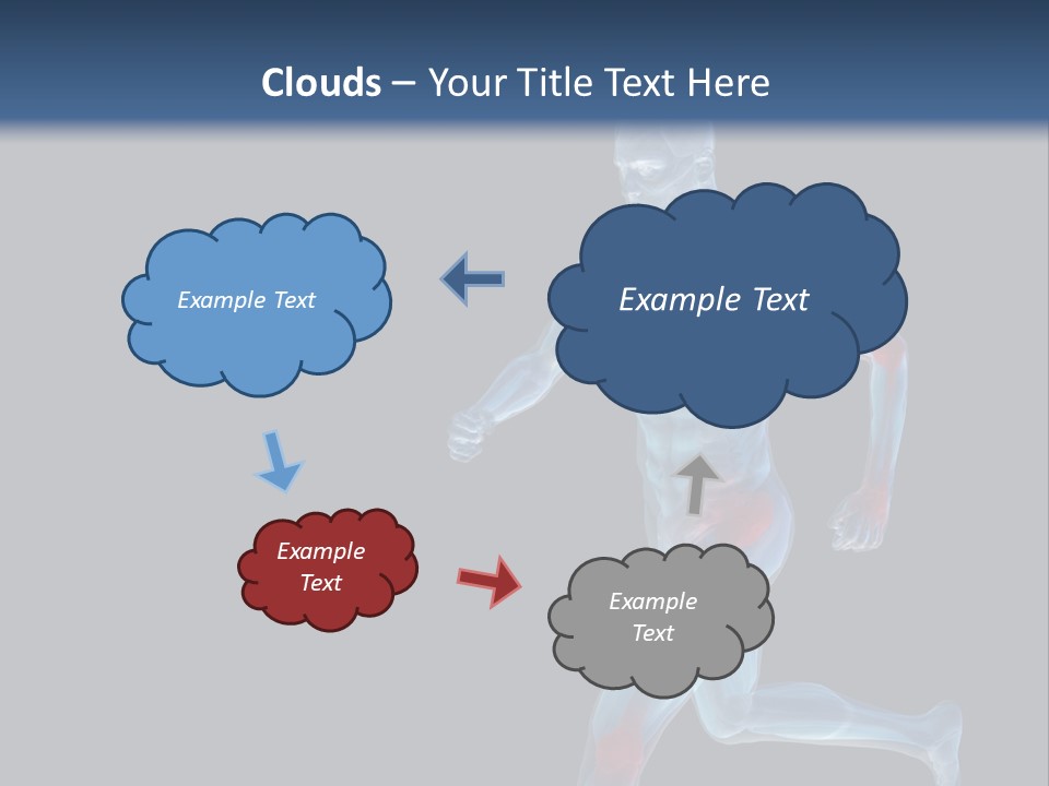 A Man Running With A Red And Blue Background PowerPoint Template