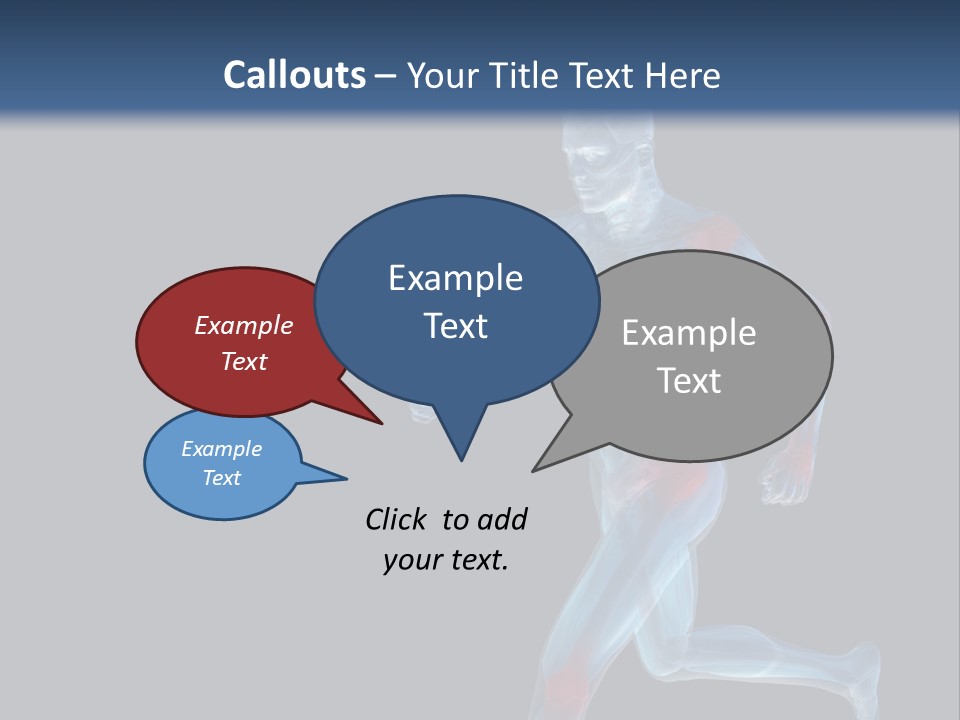 A Man Running With A Red And Blue Background PowerPoint Template
