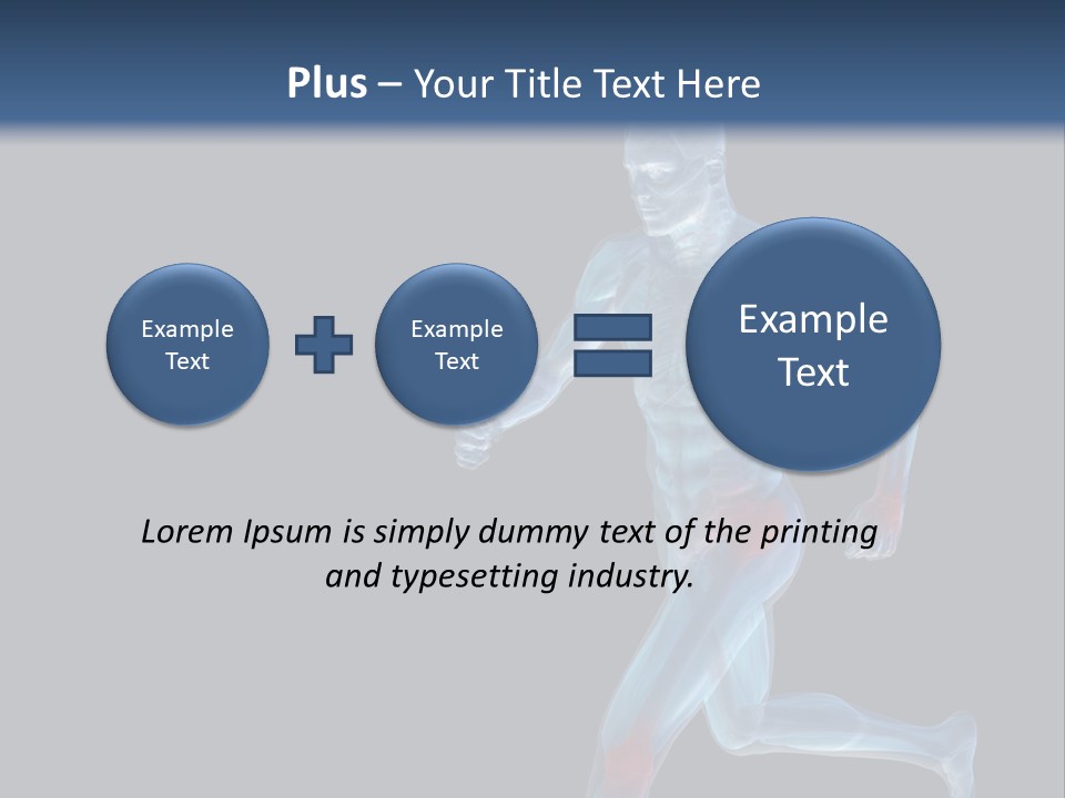 A Man Running With A Red And Blue Background PowerPoint Template