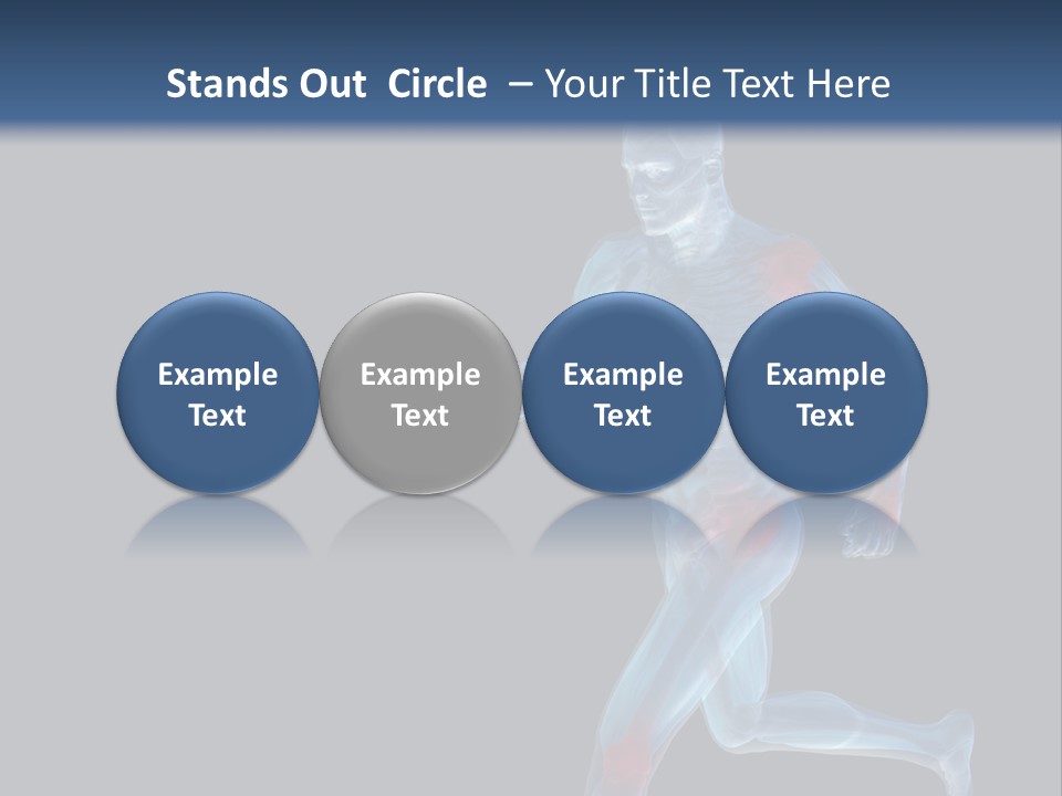 A Man Running With A Red And Blue Background PowerPoint Template