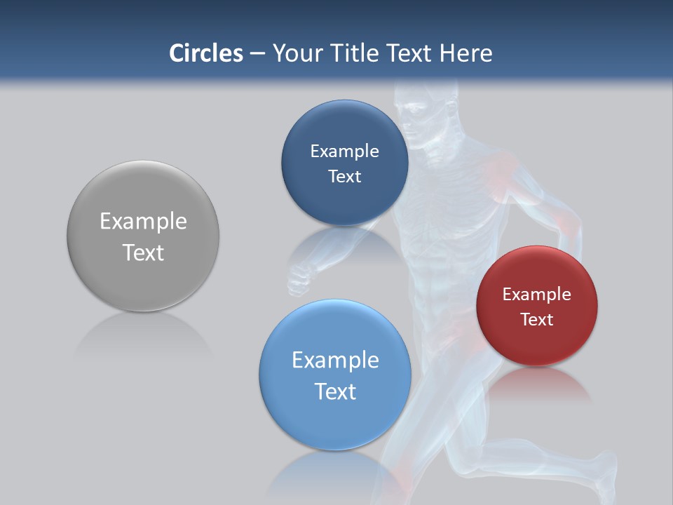 A Man Running With A Red And Blue Background PowerPoint Template