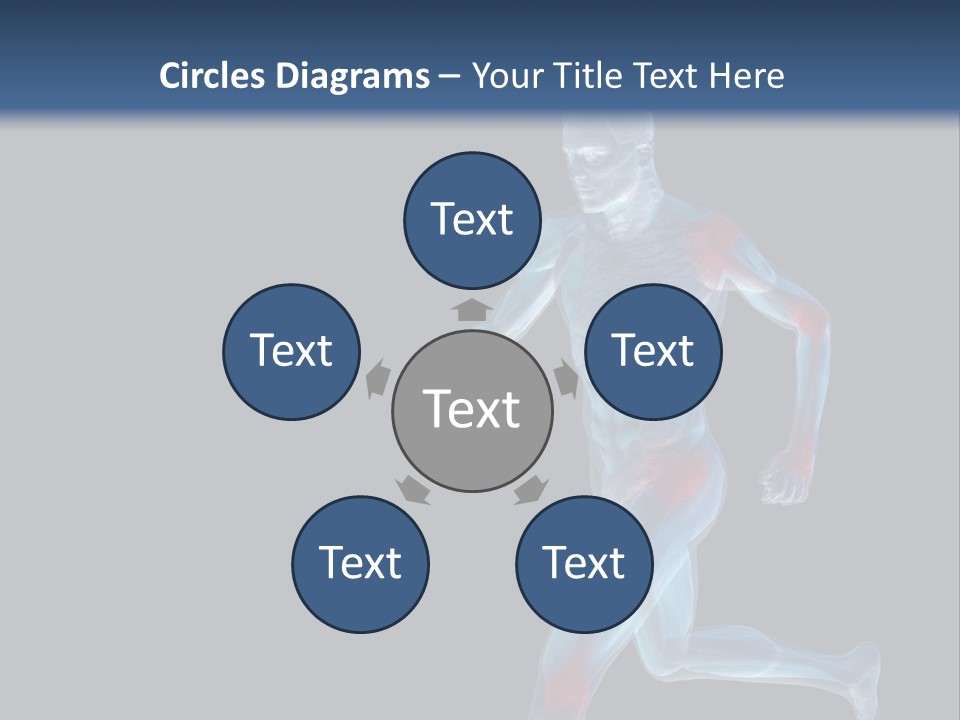 A Man Running With A Red And Blue Background PowerPoint Template