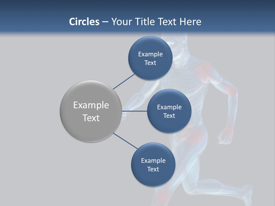 A Man Running With A Red And Blue Background PowerPoint Template