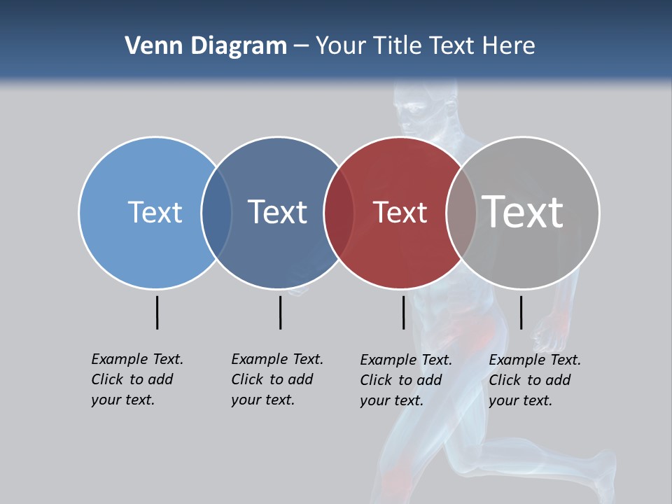 A Man Running With A Red And Blue Background PowerPoint Template