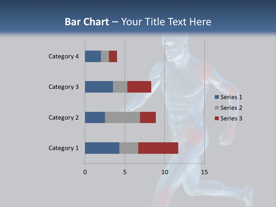 A Man Running With A Red And Blue Background PowerPoint Template