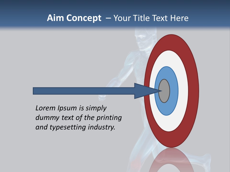A Man Running With A Red And Blue Background PowerPoint Template