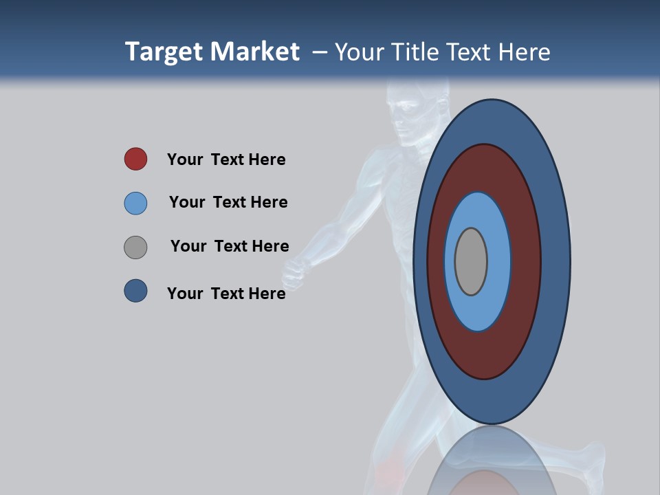 A Man Running With A Red And Blue Background PowerPoint Template