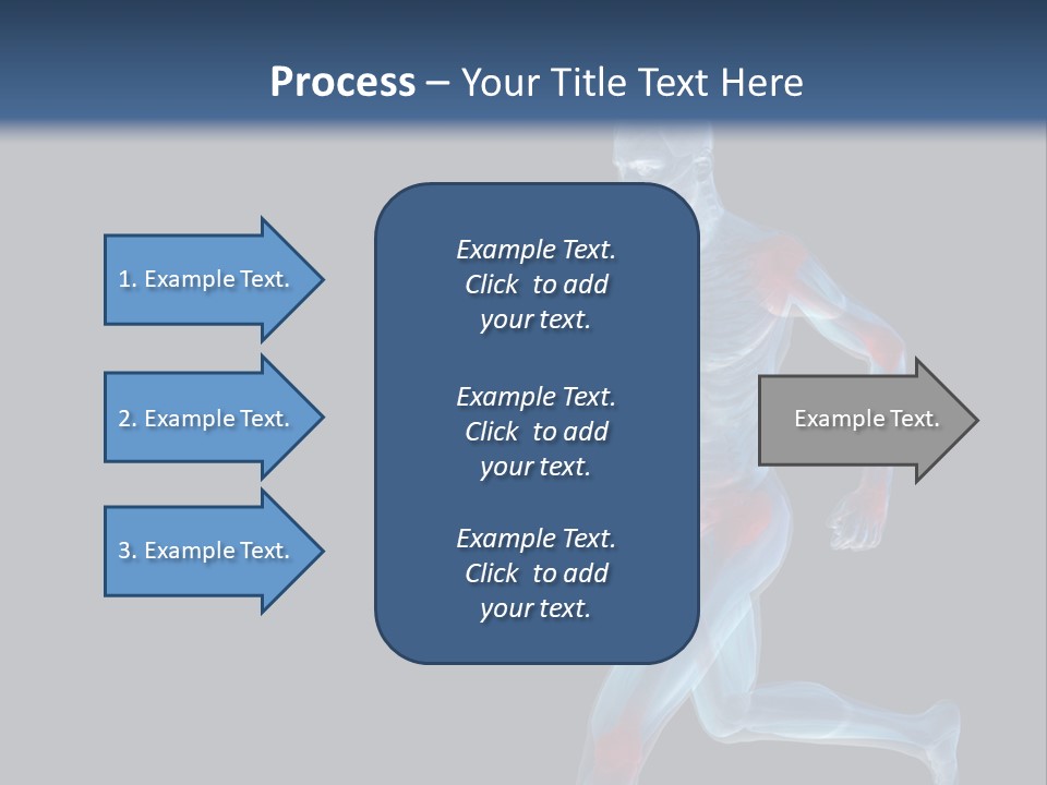 A Man Running With A Red And Blue Background PowerPoint Template