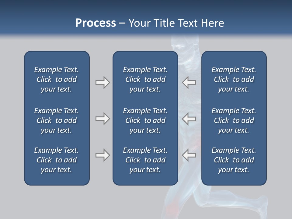 A Man Running With A Red And Blue Background PowerPoint Template