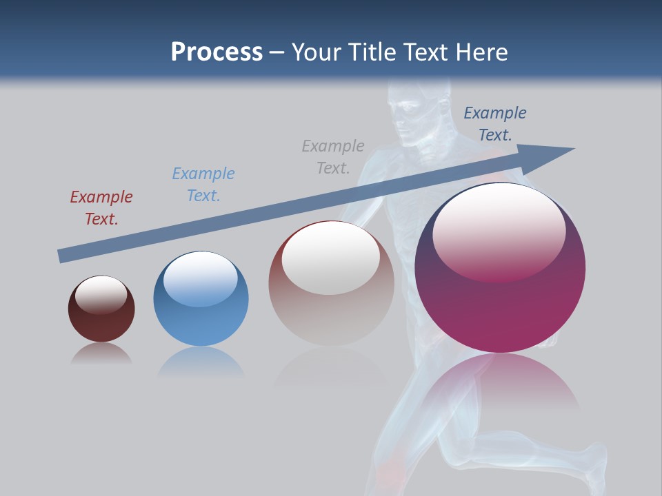 A Man Running With A Red And Blue Background PowerPoint Template