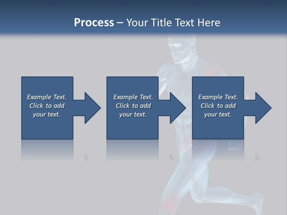 A Man Running With A Red And Blue Background PowerPoint Template
