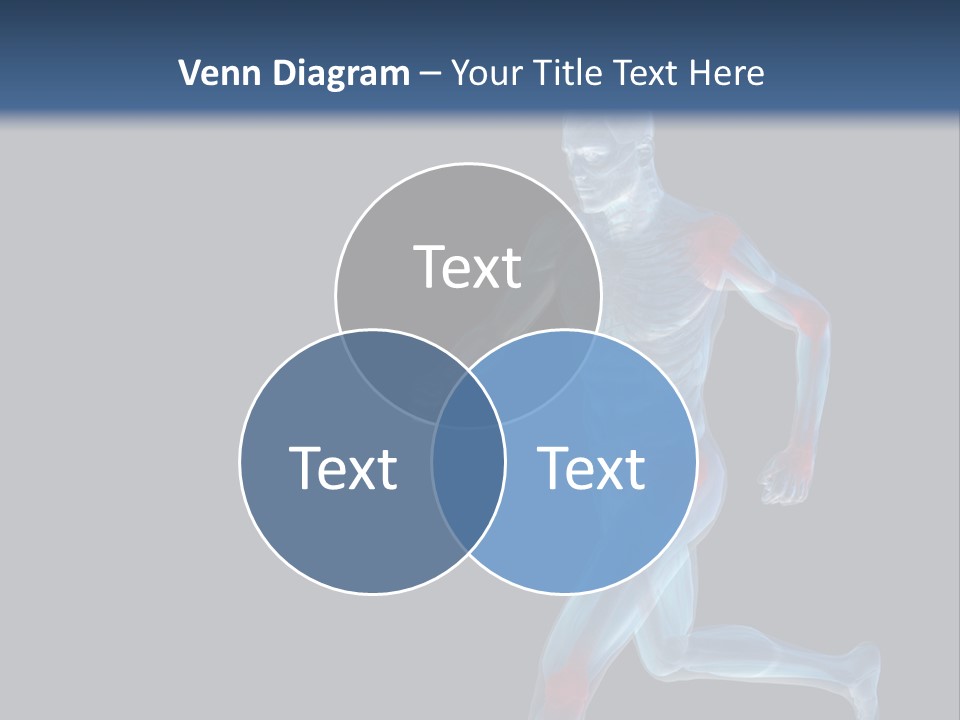 A Man Running With A Red And Blue Background PowerPoint Template
