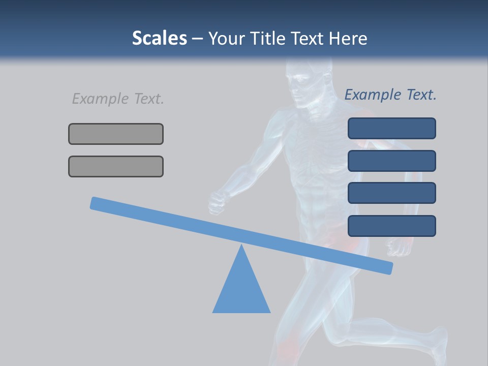 A Man Running With A Red And Blue Background PowerPoint Template