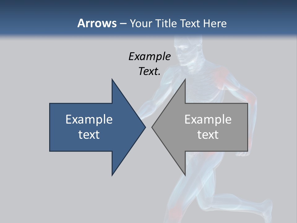 A Man Running With A Red And Blue Background PowerPoint Template
