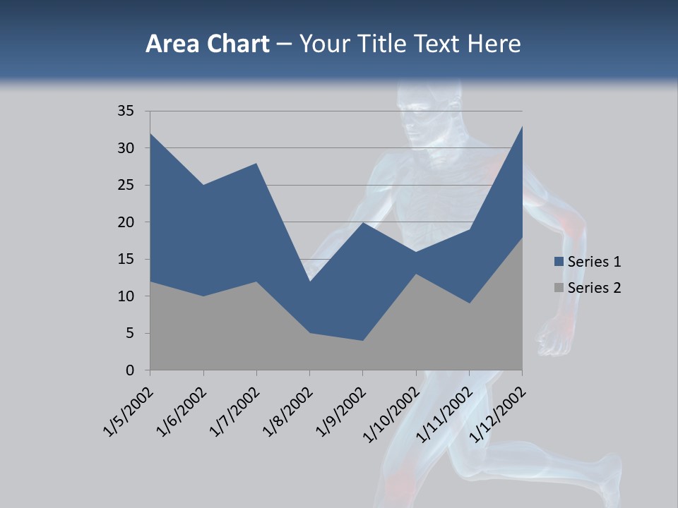 A Man Running With A Red And Blue Background PowerPoint Template