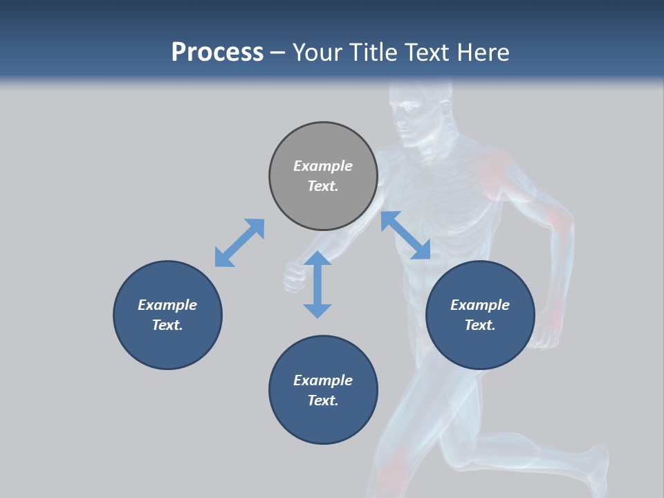 A Man Running With A Red And Blue Background PowerPoint Template