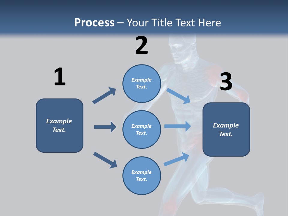 A Man Running With A Red And Blue Background PowerPoint Template