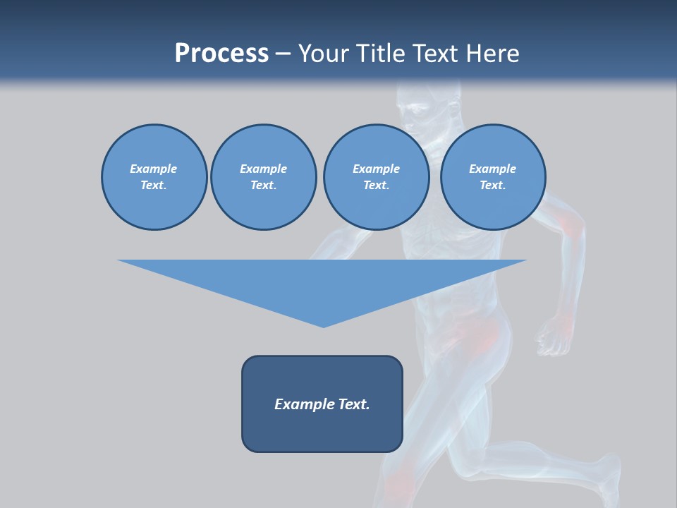 A Man Running With A Red And Blue Background PowerPoint Template