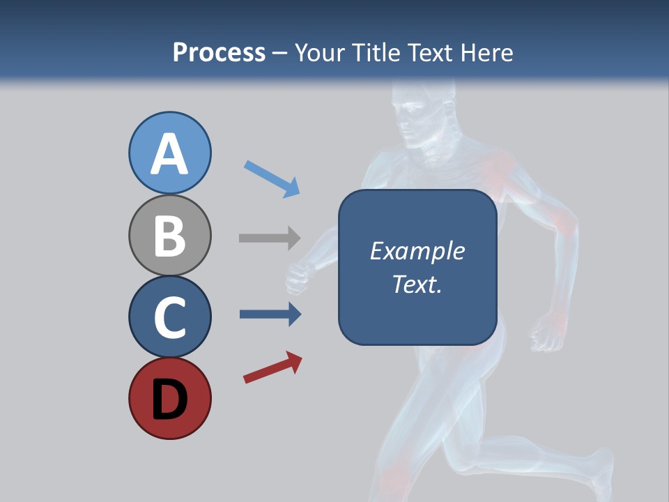 A Man Running With A Red And Blue Background PowerPoint Template