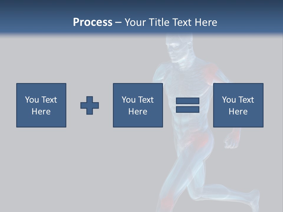 A Man Running With A Red And Blue Background PowerPoint Template