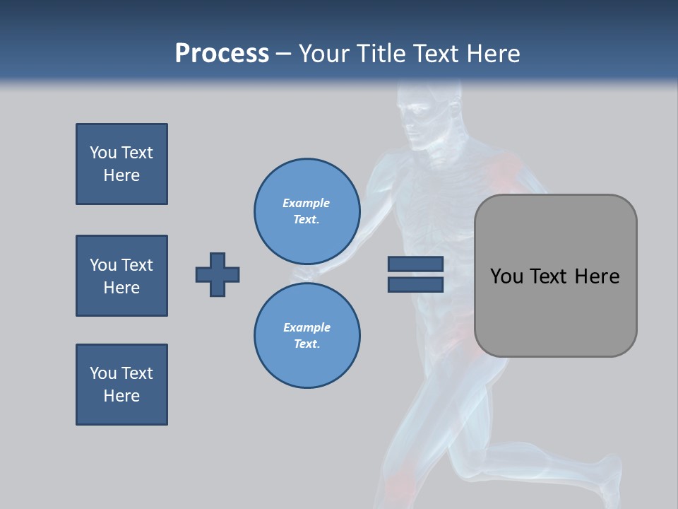 A Man Running With A Red And Blue Background PowerPoint Template