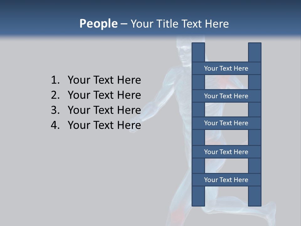 A Man Running With A Red And Blue Background PowerPoint Template