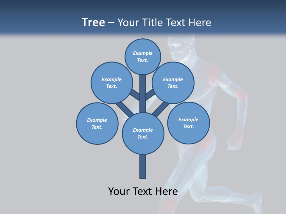 A Man Running With A Red And Blue Background PowerPoint Template