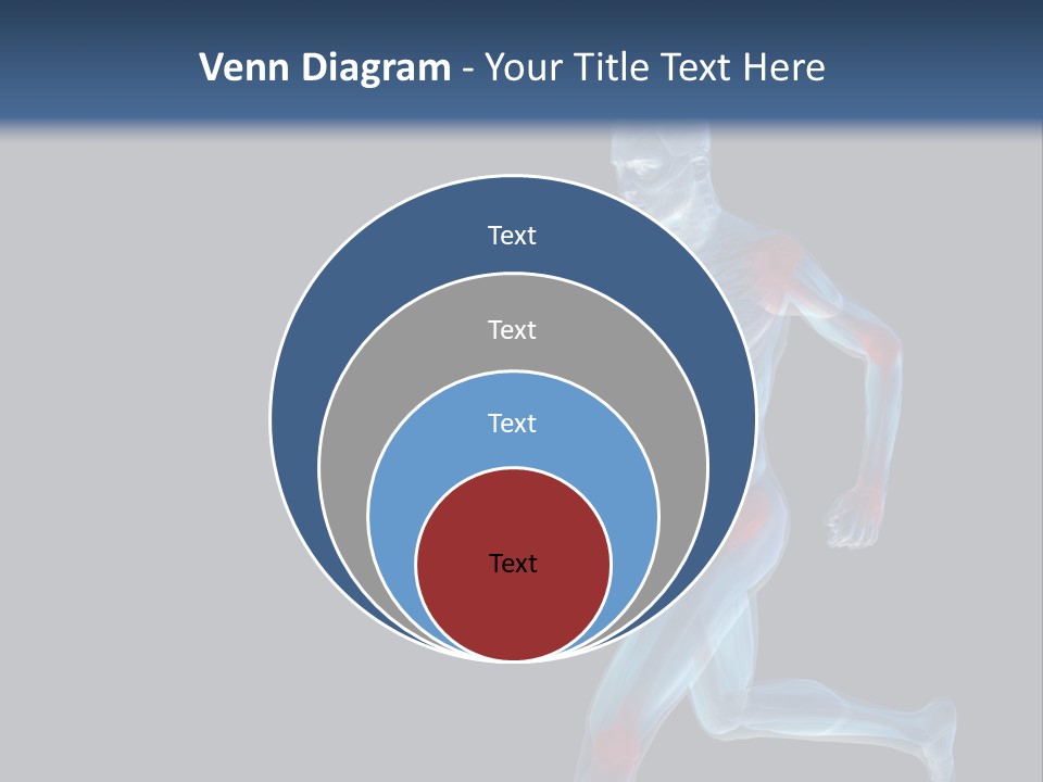 A Man Running With A Red And Blue Background PowerPoint Template