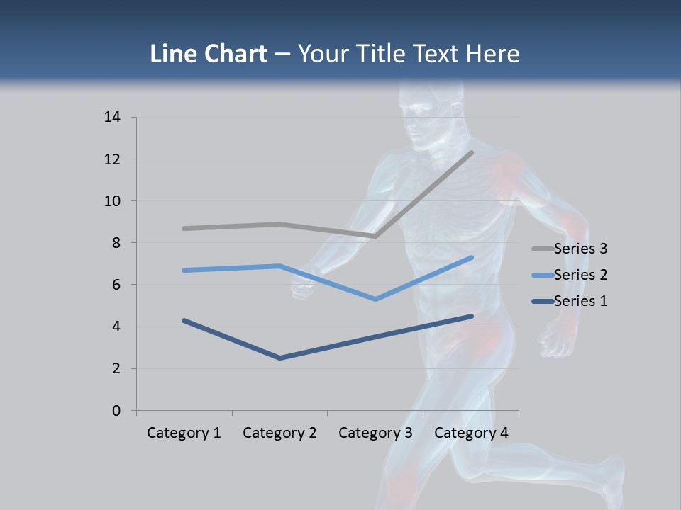 A Man Running With A Red And Blue Background PowerPoint Template
