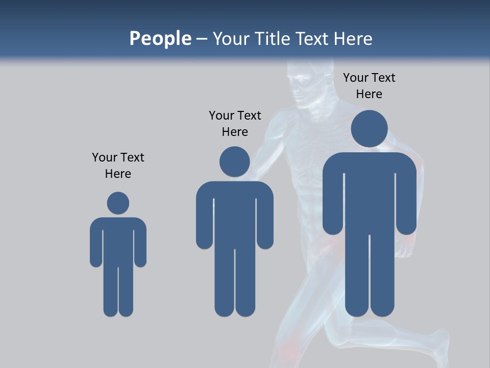 A Man Running With A Red And Blue Background PowerPoint Template