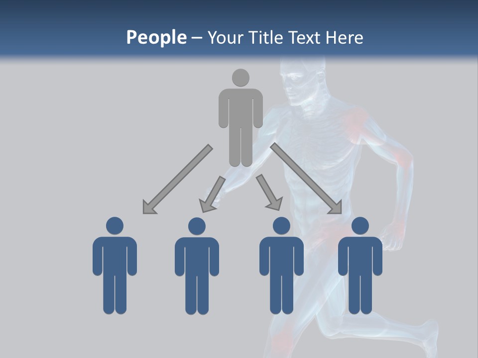 A Man Running With A Red And Blue Background PowerPoint Template