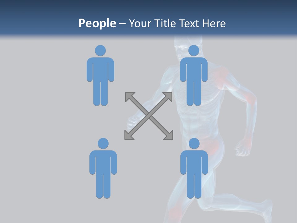 A Man Running With A Red And Blue Background PowerPoint Template