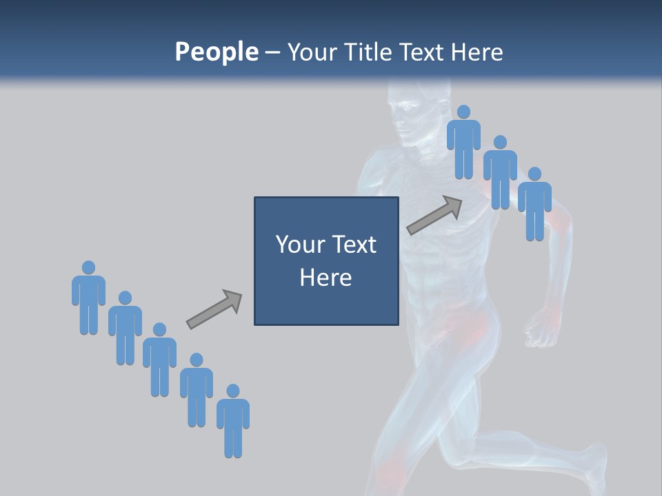 A Man Running With A Red And Blue Background PowerPoint Template