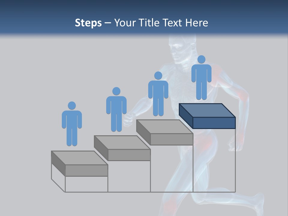 A Man Running With A Red And Blue Background PowerPoint Template