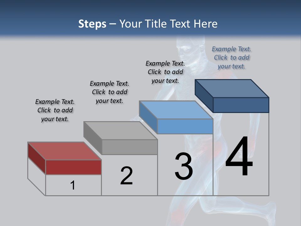 A Man Running With A Red And Blue Background PowerPoint Template