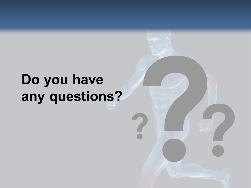 A Man Running With A Red And Blue Background PowerPoint Template