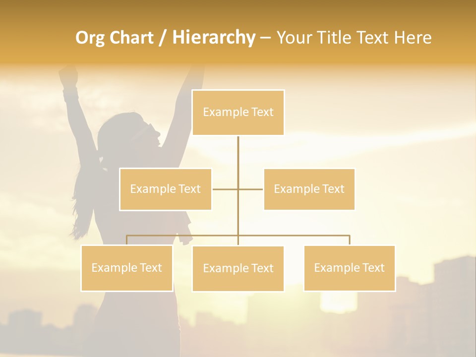 A Woman Raising Her Arms In The Air PowerPoint Template