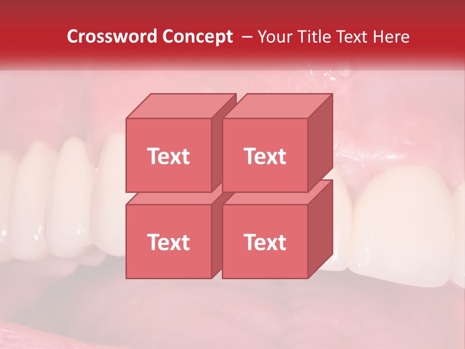 A Close Up Of A Tooth With A Plaque On It PowerPoint Template