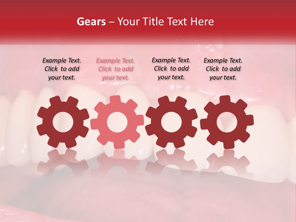 A Close Up Of A Tooth With A Plaque On It PowerPoint Template