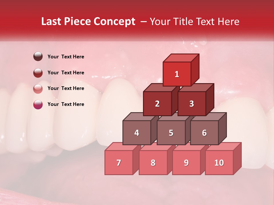 A Close Up Of A Tooth With A Plaque On It PowerPoint Template