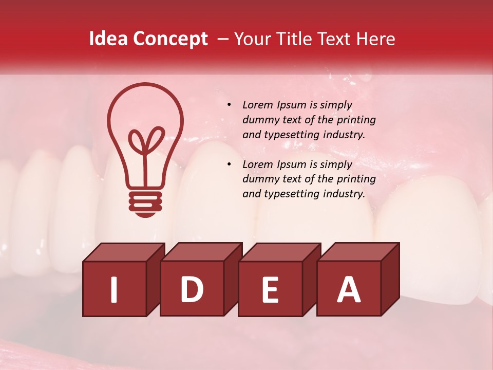 A Close Up Of A Tooth With A Plaque On It PowerPoint Template