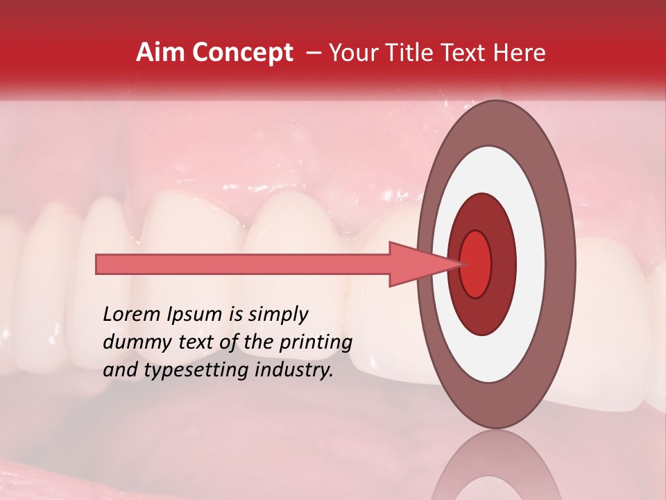 A Close Up Of A Tooth With A Plaque On It PowerPoint Template