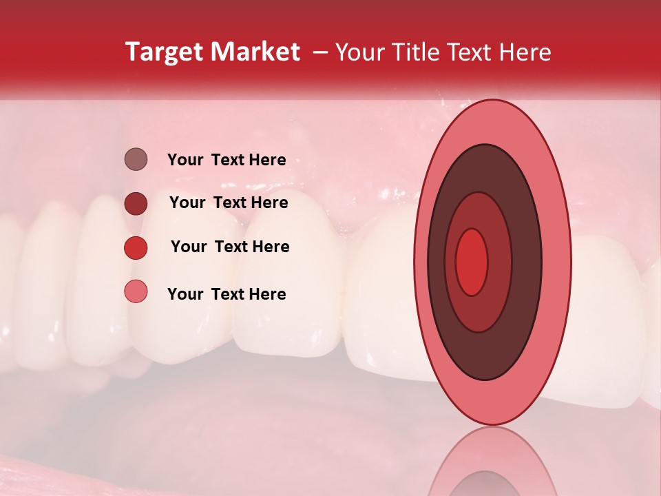 A Close Up Of A Tooth With A Plaque On It PowerPoint Template