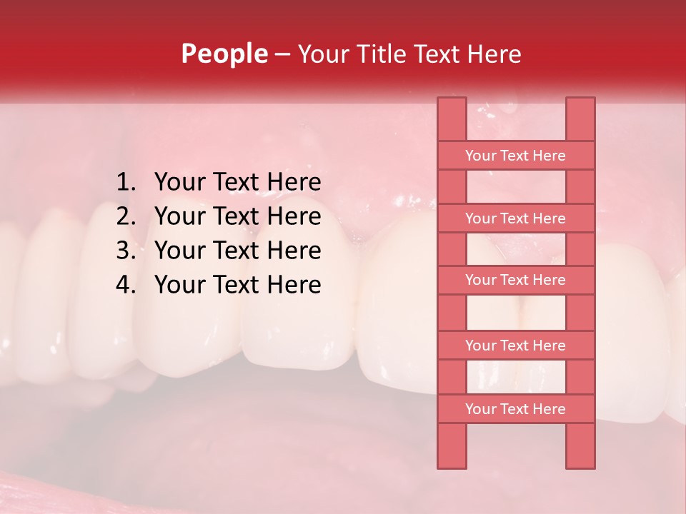 A Close Up Of A Tooth With A Plaque On It PowerPoint Template