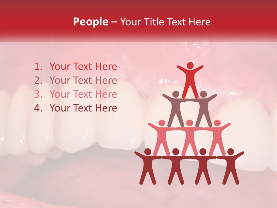 A Close Up Of A Tooth With A Plaque On It PowerPoint Template