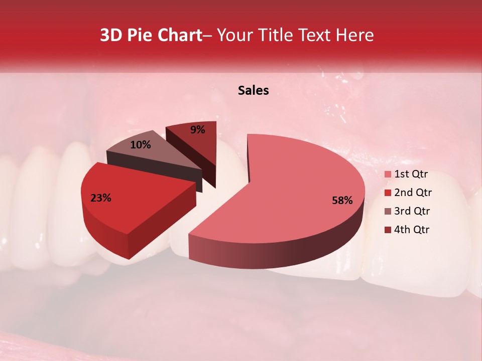 A Close Up Of A Tooth With A Plaque On It PowerPoint Template
