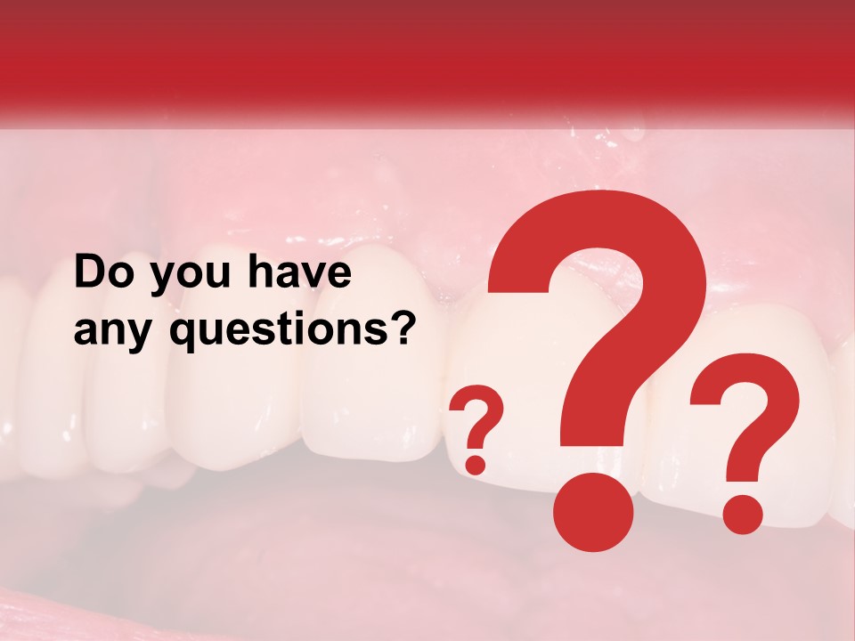 A Close Up Of A Tooth With A Plaque On It PowerPoint Template