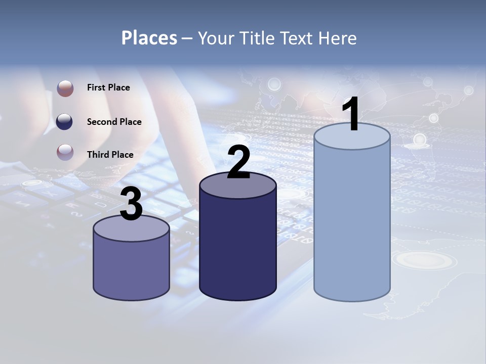 A Person Typing On A Laptop With A Finger On The Keyboard PowerPoint Template