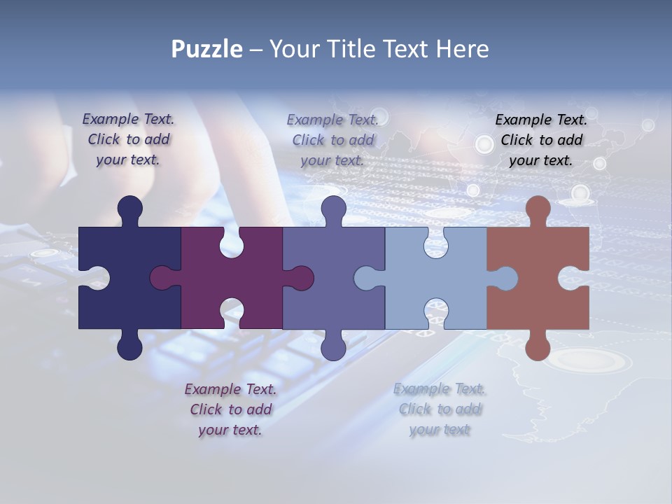 A Person Typing On A Laptop With A Finger On The Keyboard PowerPoint Template