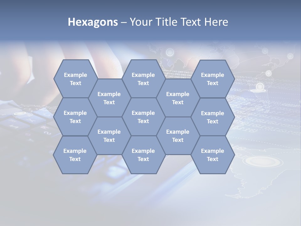 A Person Typing On A Laptop With A Finger On The Keyboard PowerPoint Template